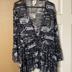 Zadie bs! Newspaper print shirt super cute like new worn maybe twice.